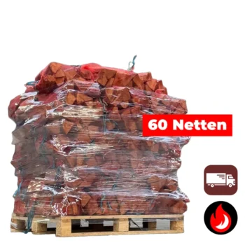 60 Zakken Eiken Haardhout – 22L