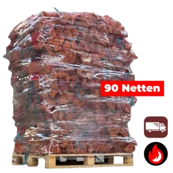 90 Zakken Eiken Haardhout – 22L